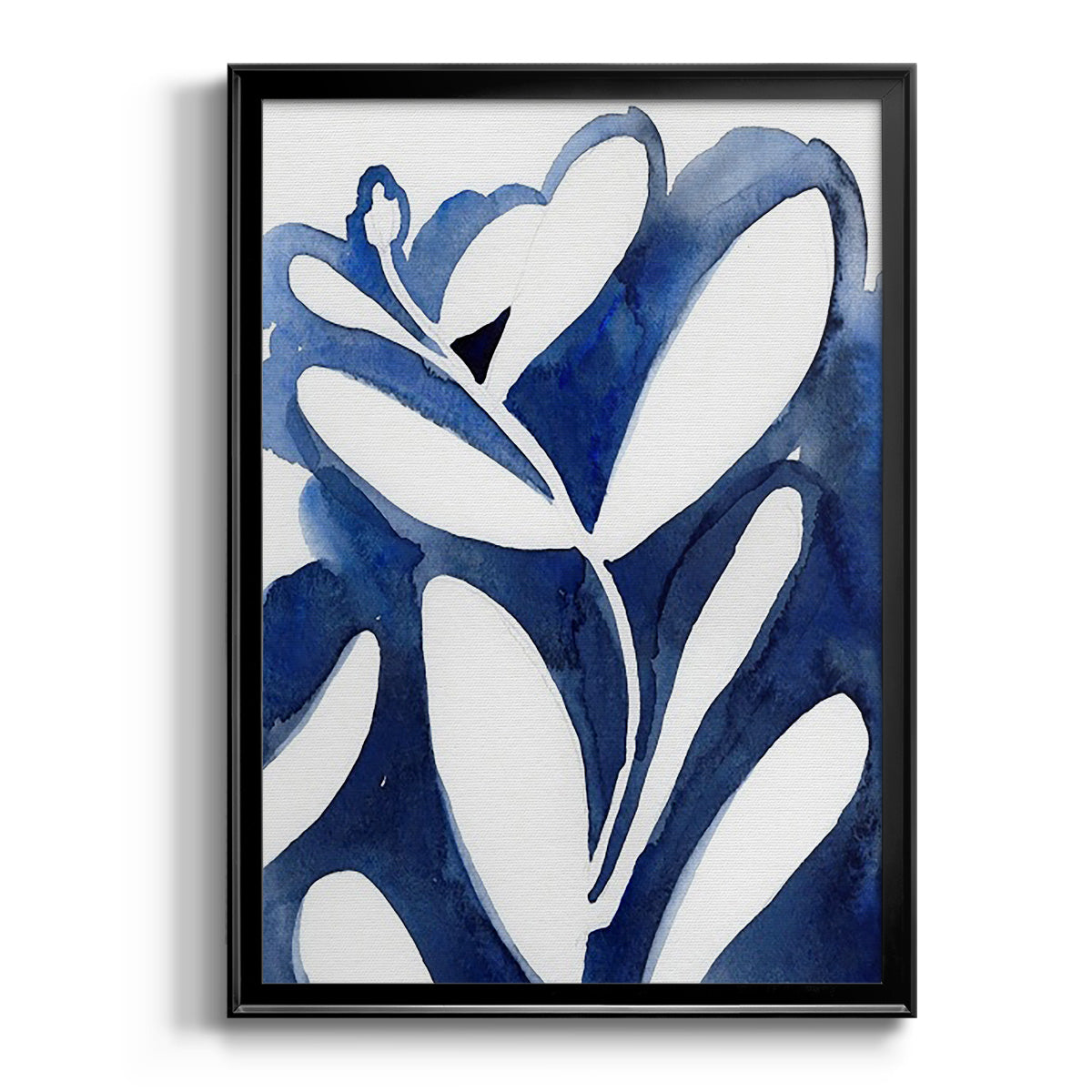 Blue Eucalyptus I - Modern Framed Canvas Print