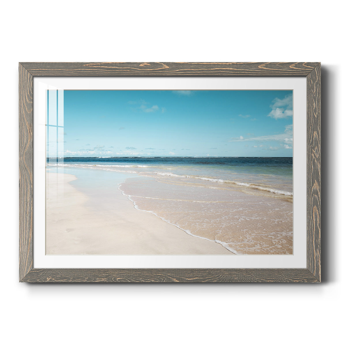 Sugar Sand Beach - Barnwood Framed Art Print