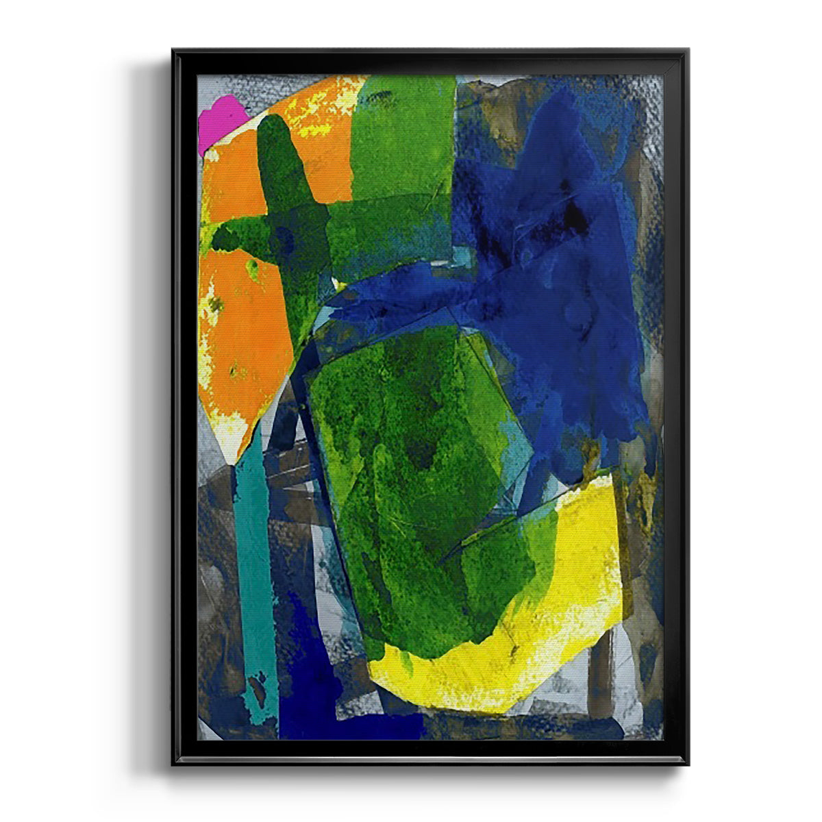 Brights Strokes I - Modern Framed Canvas Print