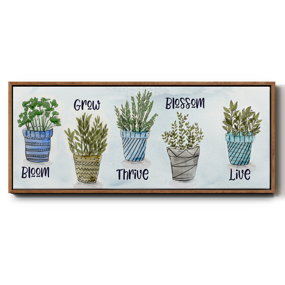 Potted Inspirations - Floater Framed Canvas Print