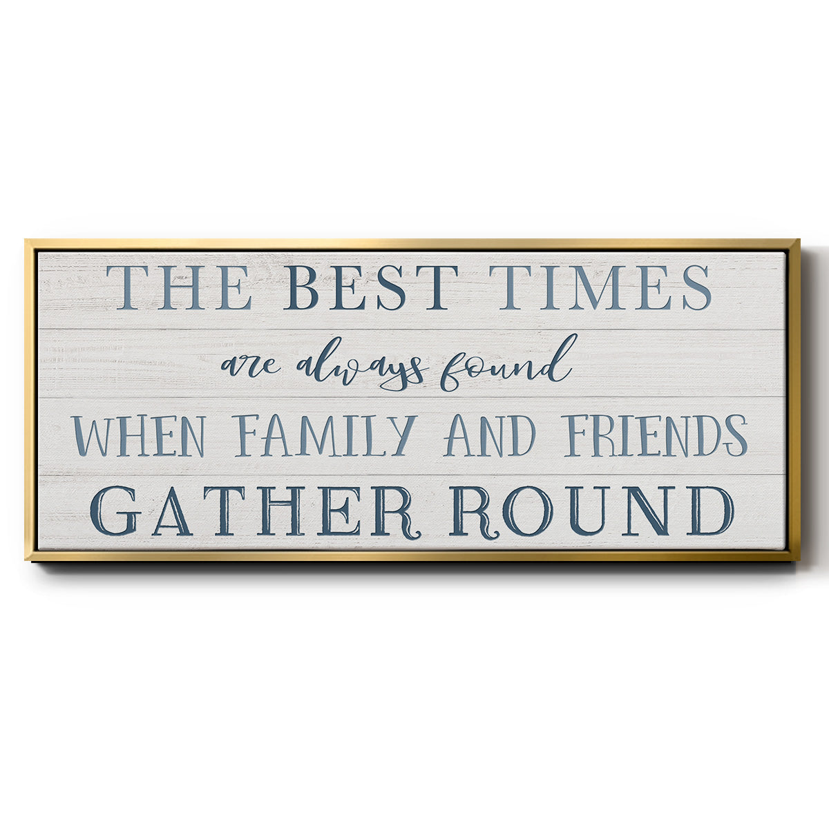 Family and Friends Gather - Floater Framed Canvas Print