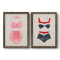 Vintage Swimming I - Premium Framed Canvas 2 Piece Set - Ready to Hang