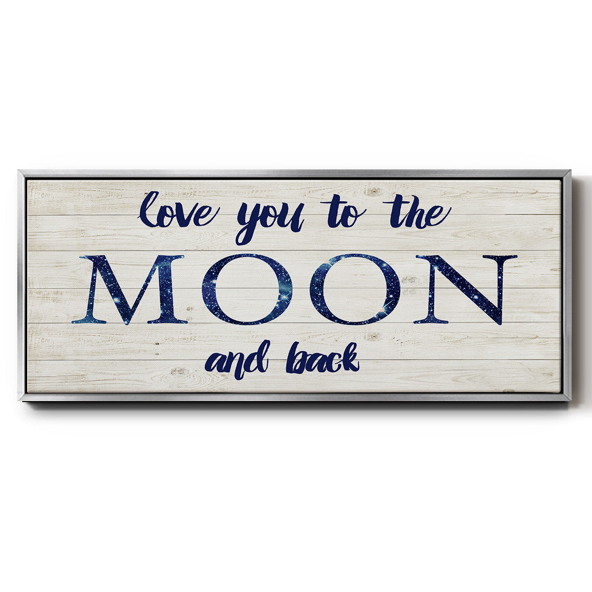 Moon and Back - Floater Framed Canvas Print