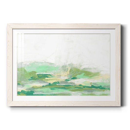 Green Mist Vista I - Barnwood Framed Art Print