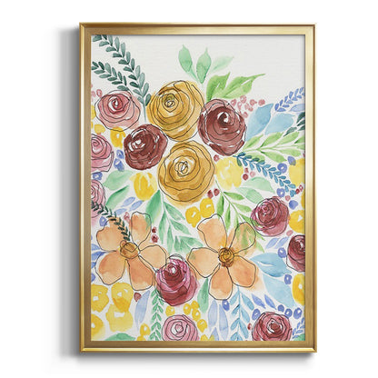 Flower Carousel I - Modern Framed Canvas Print