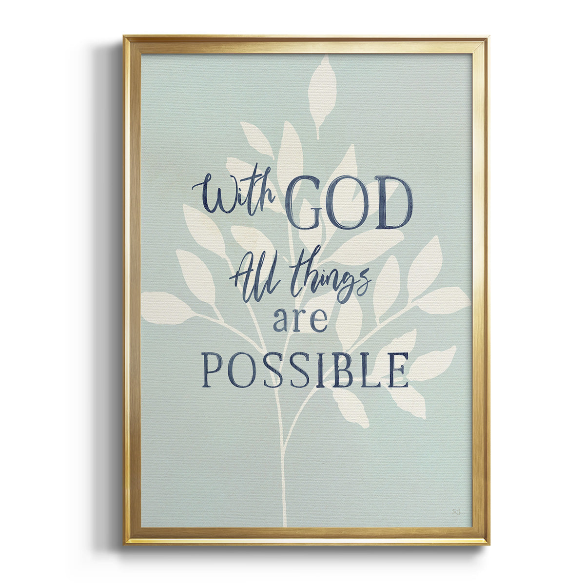 All Things - Modern Framed Canvas Print