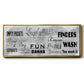 Laundry Rules - Floater Framed Canvas Print