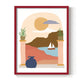 Paper Scene III - Restickable Framed Art Print