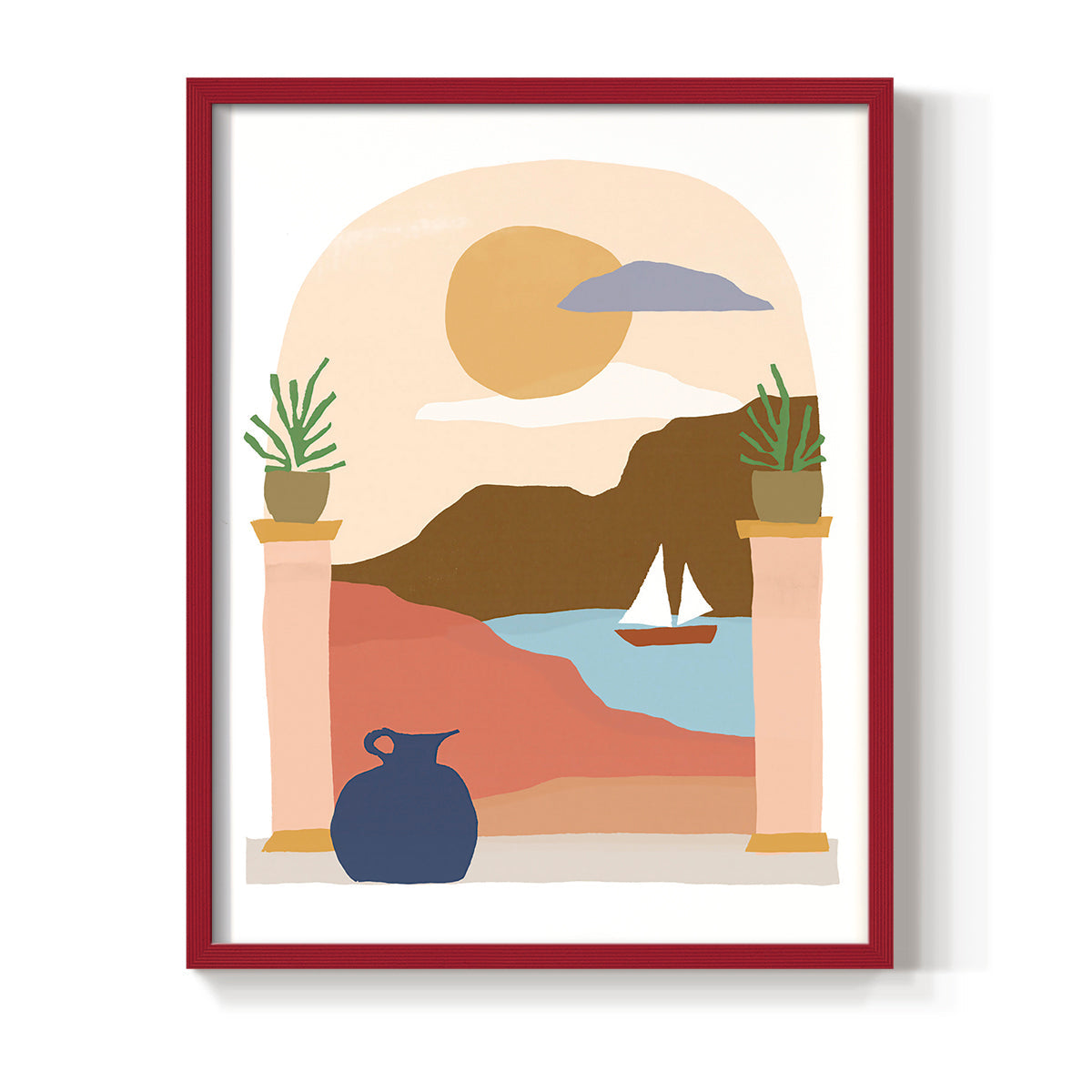 Paper Scene III - Restickable Framed Art Print