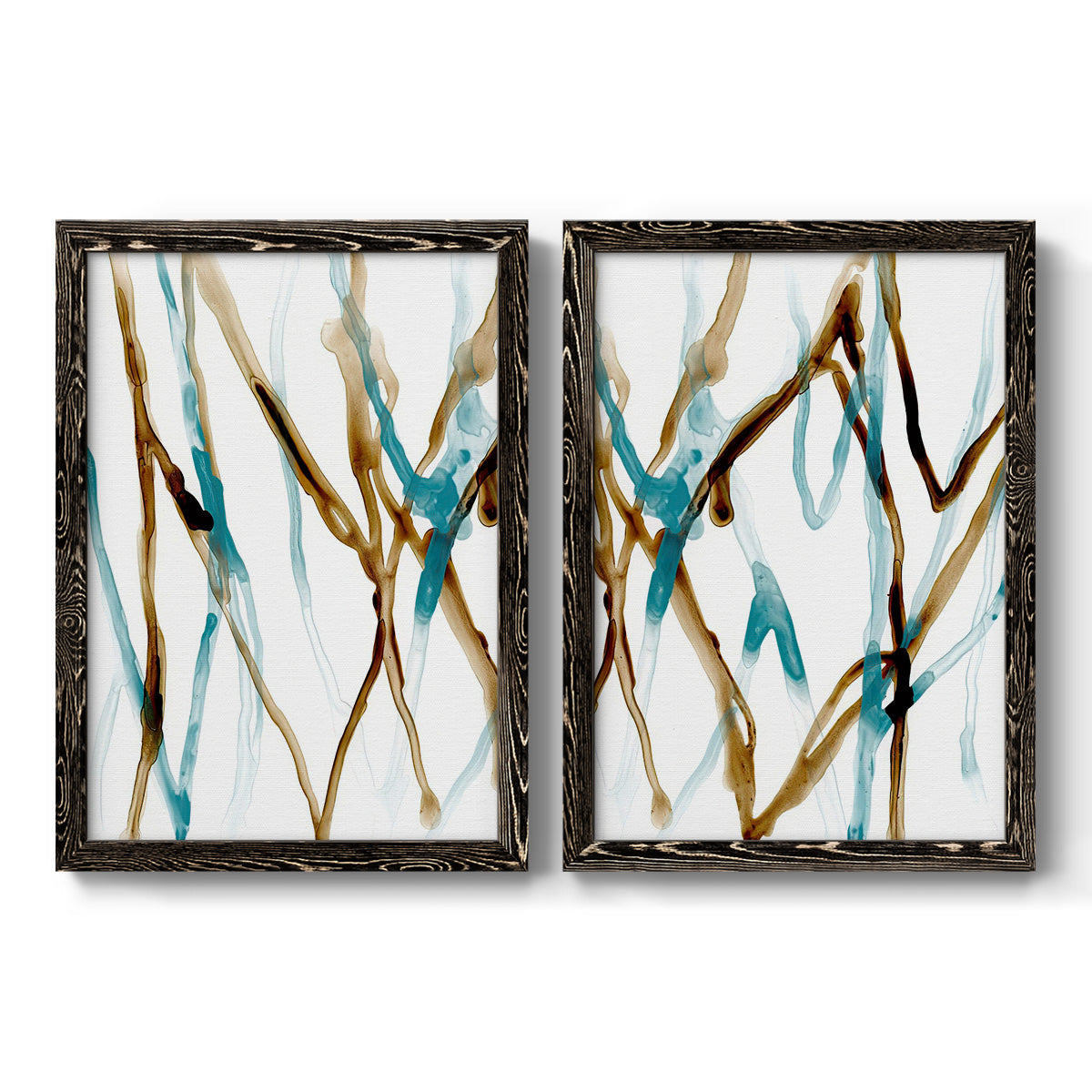 Runnel XVII - Premium Framed Canvas 2 Piece Set - Ready to Hang