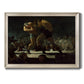 American social club scene painting by George Bellows printed on canvas in an ornate champagne frame.