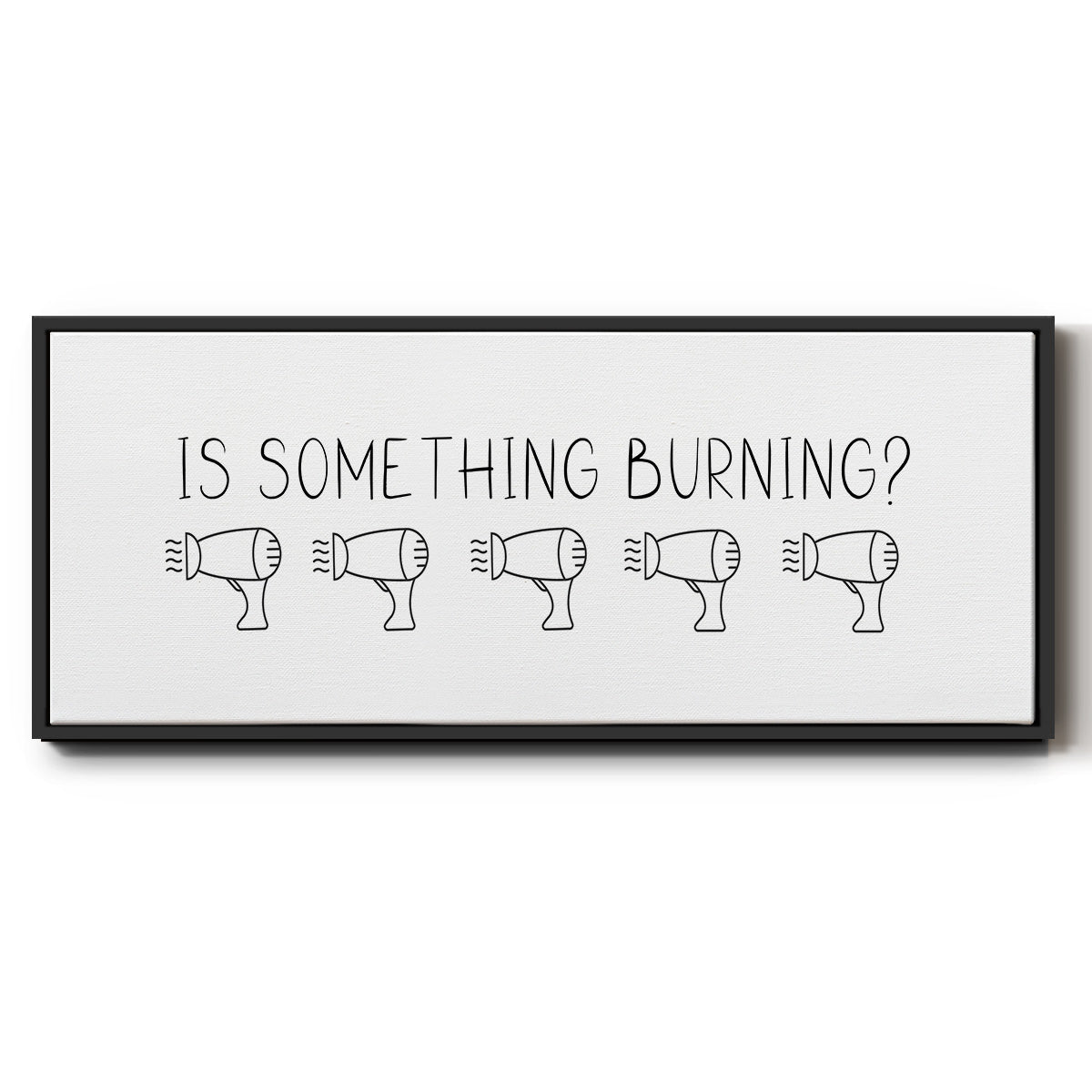 Is Something Burning? - Floater Framed Canvas Print