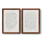 Letter to a Lover I - Premium Framed Canvas 2 Piece Set - Ready to Hang