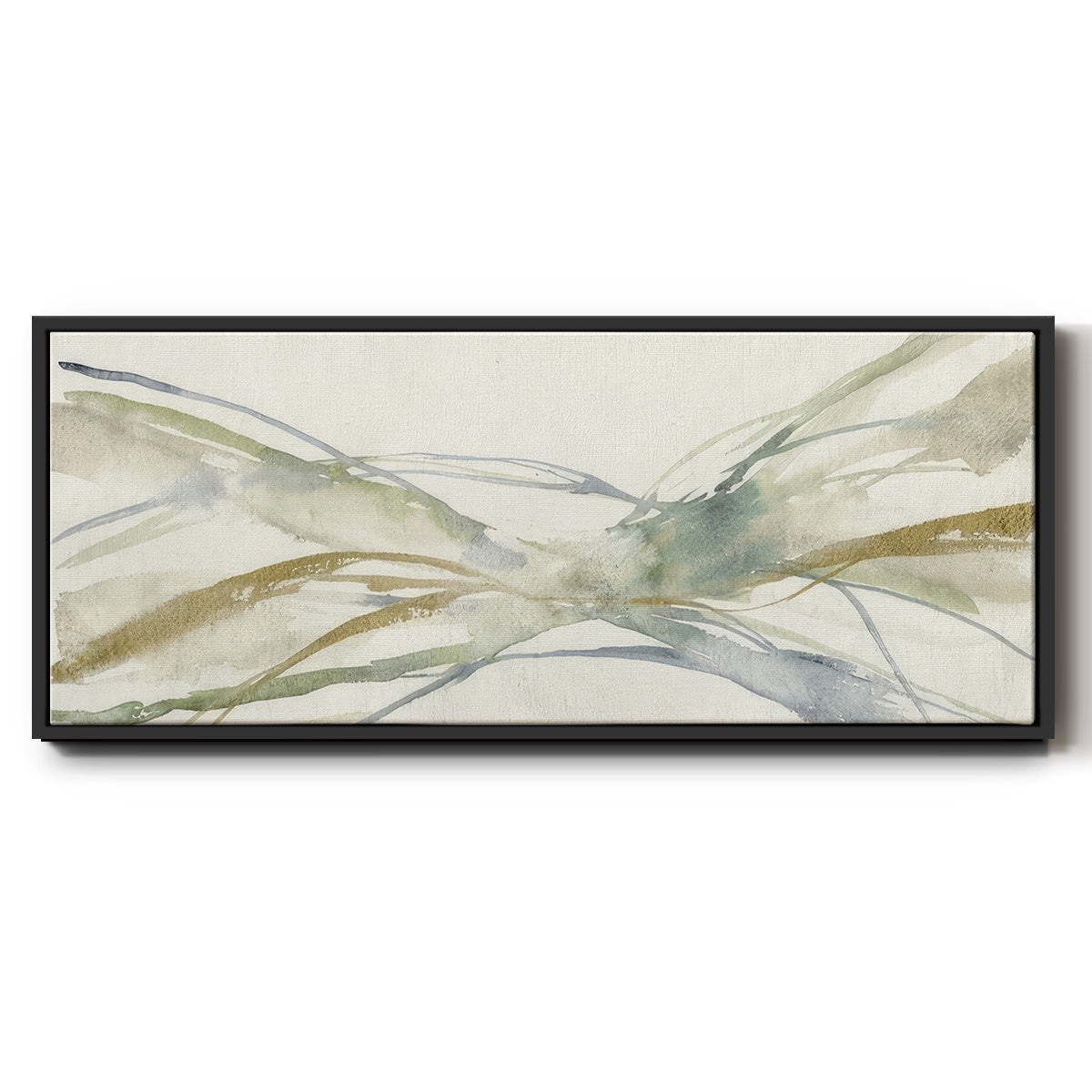 Watercolor Waves II - Floater Framed Canvas Print