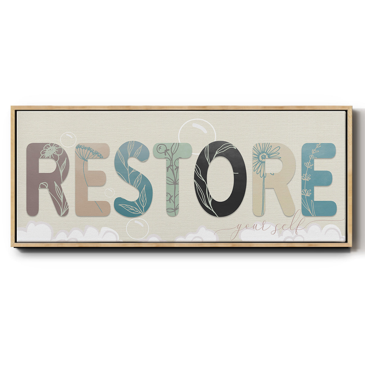 Restore Your Self - Floater Framed Canvas Print
