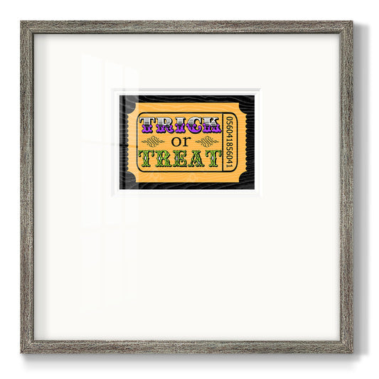 Trick or Treat Ticket Premium Framed Print Double Matboard