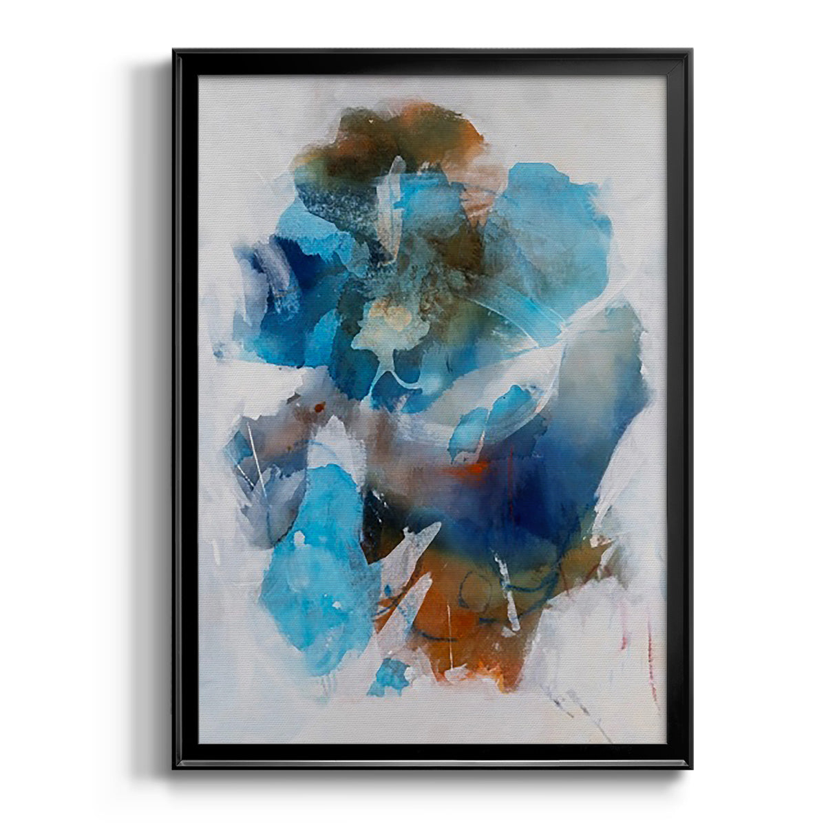 Misty Blue II - Modern Framed Canvas Print