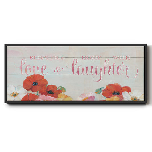 Bless this Home - Floater Framed Canvas Print