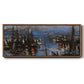 The Port of Le Havre, Night Effect, 1873 - Floater Framed Canvas Print