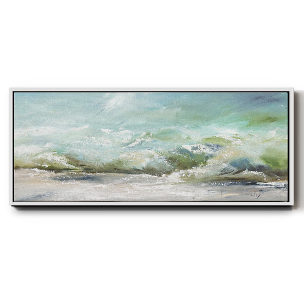 Dancing on the Waves - Floater Framed Canvas Print