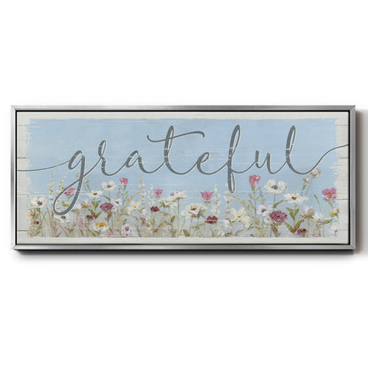 Bloomin Around Grateful - Floater Framed Canvas Print