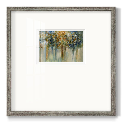 Rustic Leaves II- Premium Framed Print Double Matboard