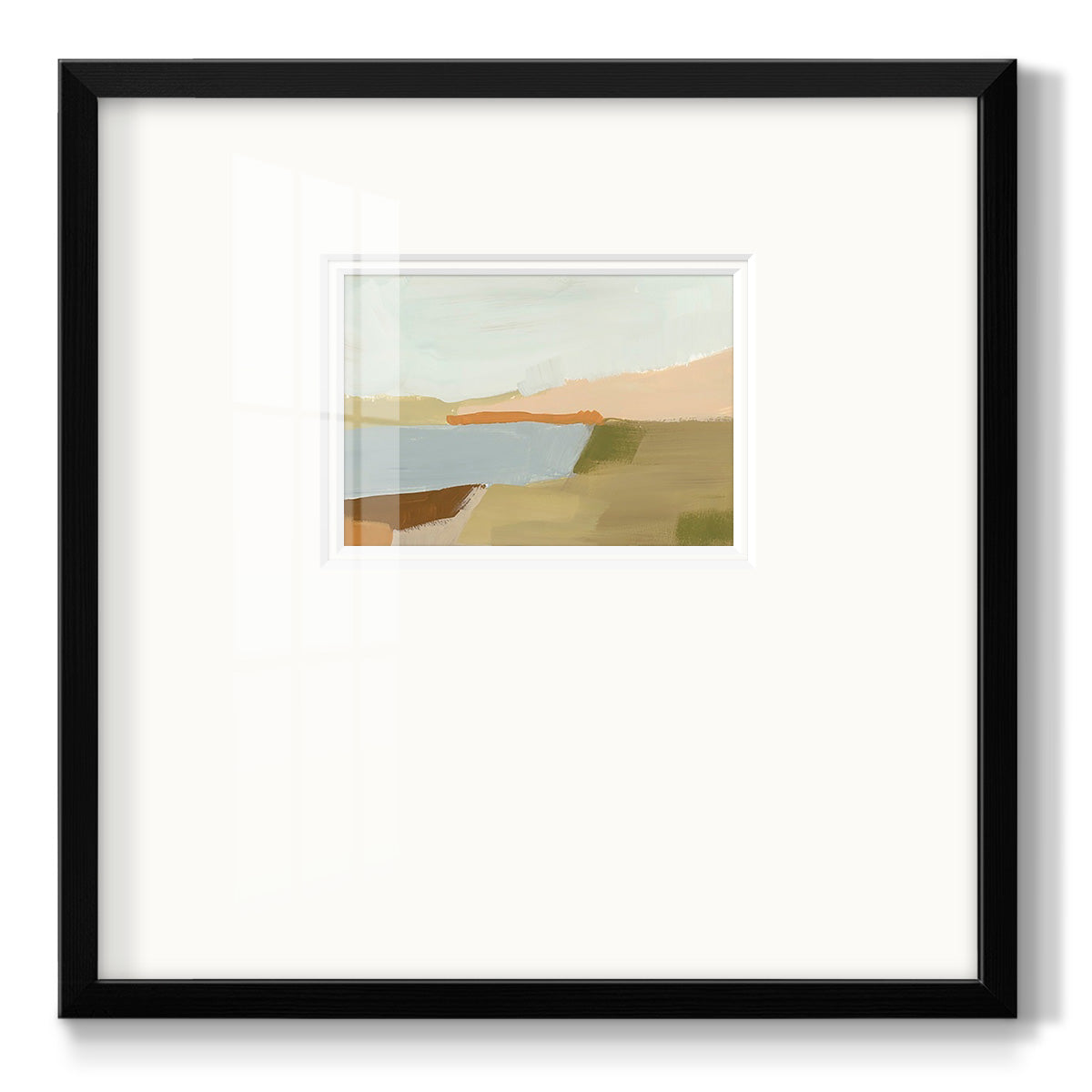 Stacked Landscape I Premium Framed Print Double Matboard