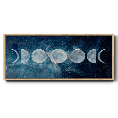 Moon Phases - Floater Framed Canvas Print