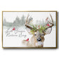 Holiday Deer Collection A - Floater Framed Canvas Print