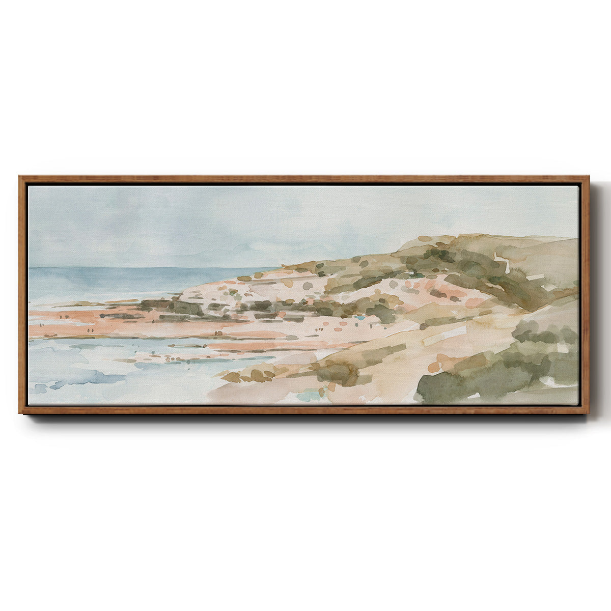 Neutral Seaside II - Floater Framed Canvas Print