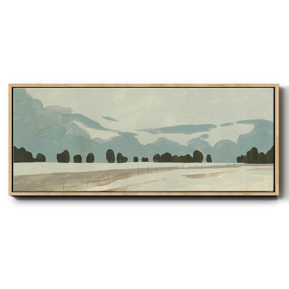 Farmland Study IV - Floater Framed Canvas Print