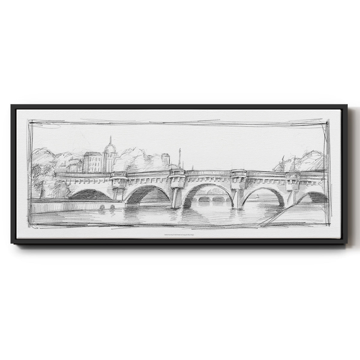 Pont Neuf - Floater Framed Canvas Print