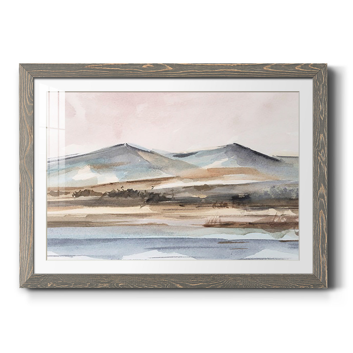Autumn Mountain Valley II - Barnwood Framed Art Print