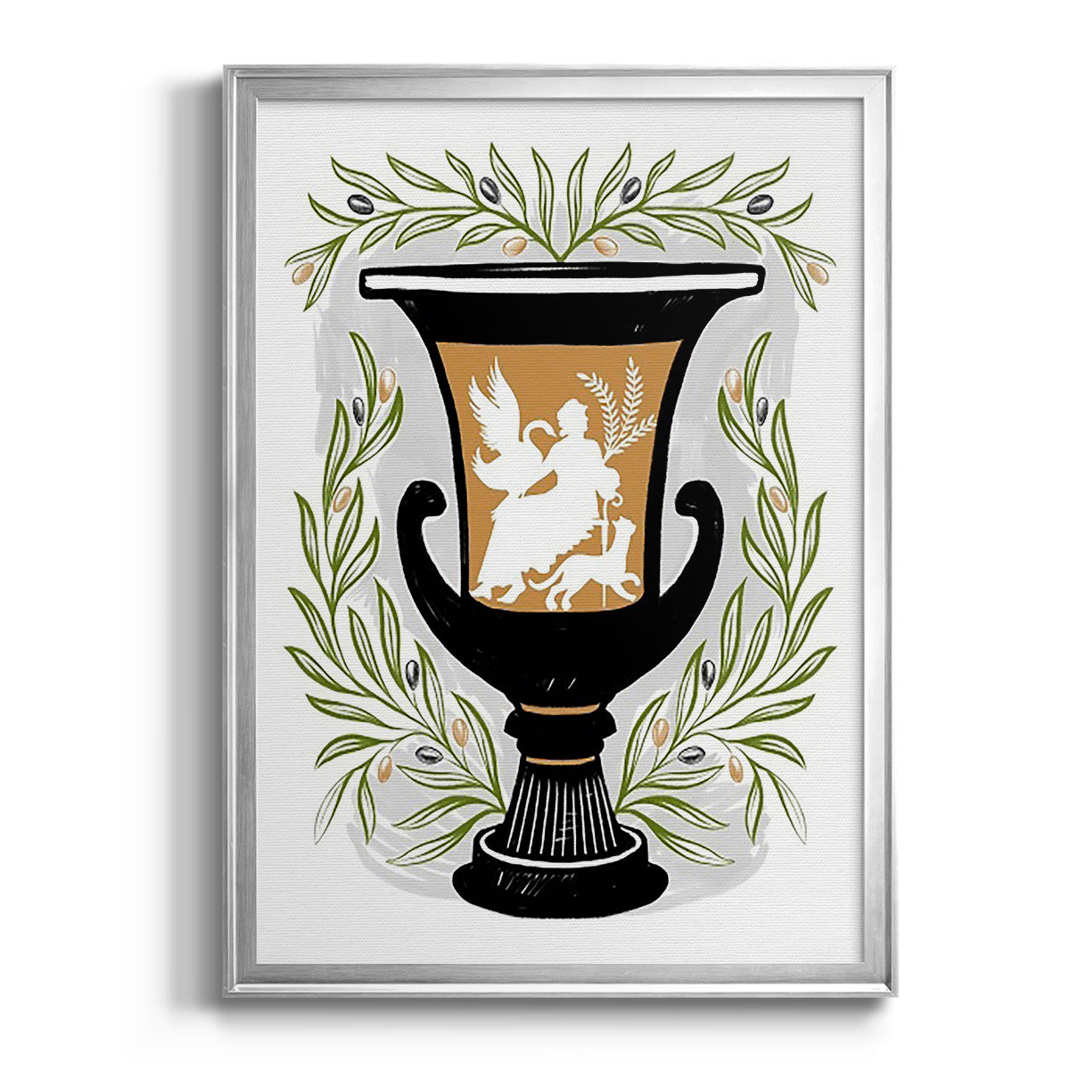 Greek Vases I - Modern Framed Canvas Print