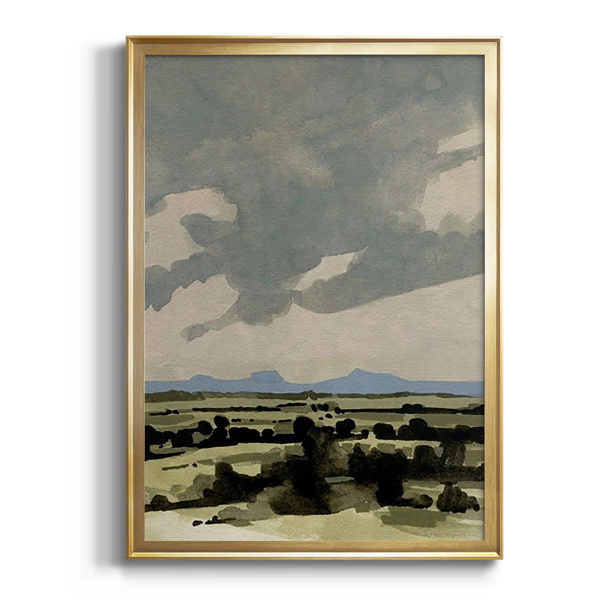 Pink Hazy Sky I - Modern Framed Canvas Print