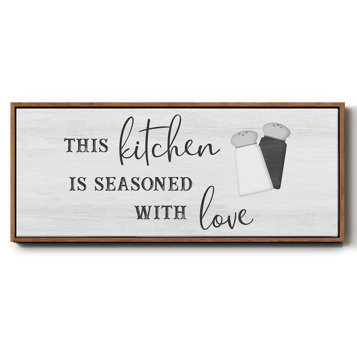 Seasoned with Love - Floater Framed Canvas Print