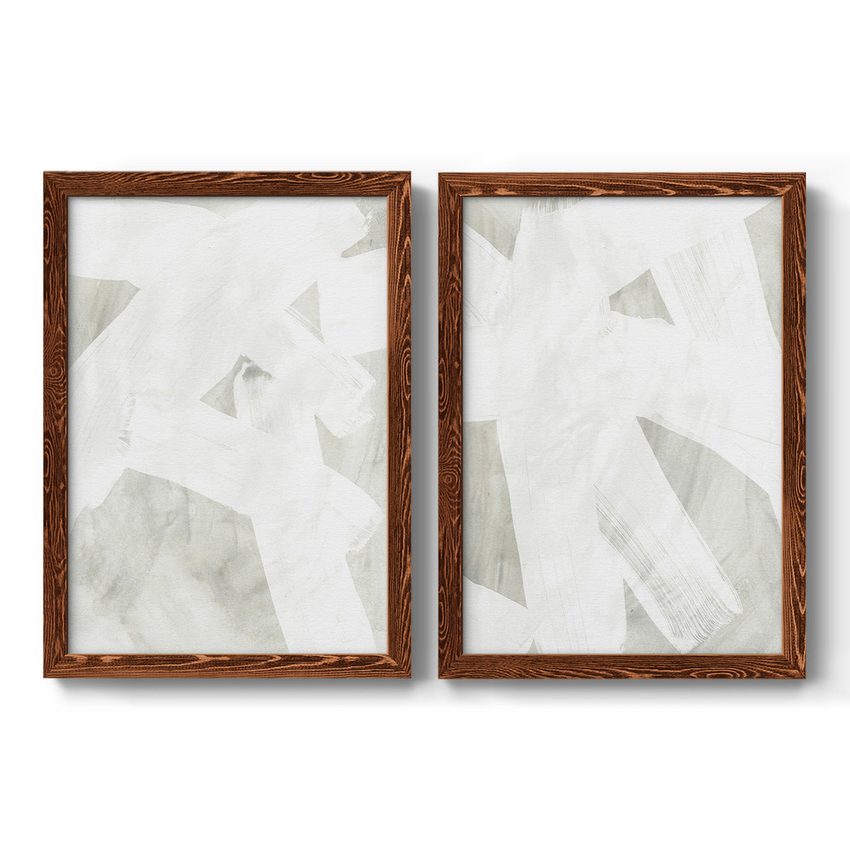 Stone Brush I - Premium Framed Canvas 2 Piece Set - Ready to Hang