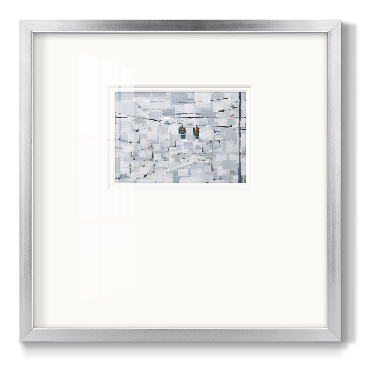 Stop on White - Double Matboard Framed Print