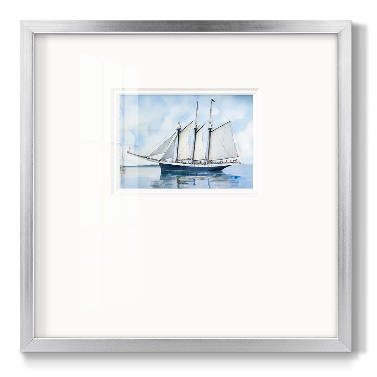 Blue Sail Premium Framed Print Double Matboard