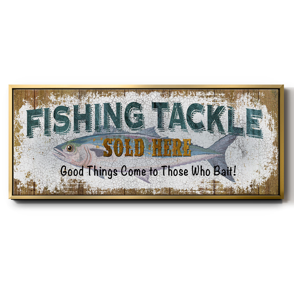 Fishing Tackle - Floater Framed Canvas Print