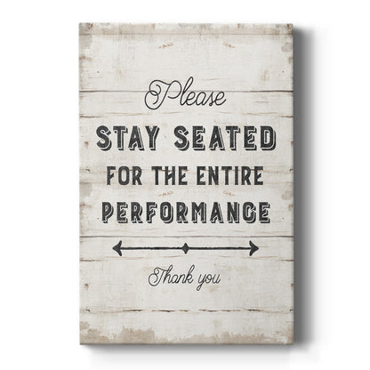 Please Stay Seated - Canvas Art Print