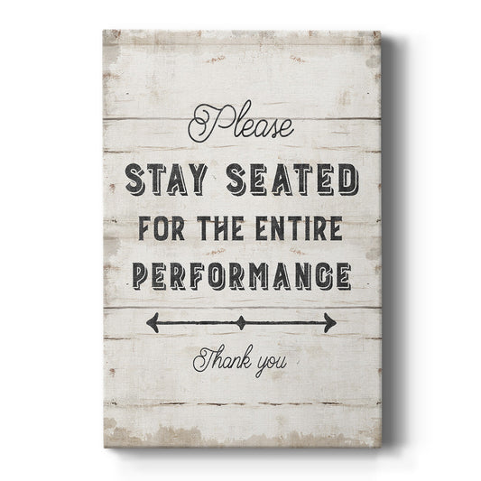 Please Stay Seated - Canvas Art Print