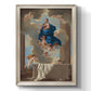 Classical religious depiction of the Assumption of the Virgin by Nicolas Poussin printed on canvas in an ornate champagne frame with a vertical orientation.