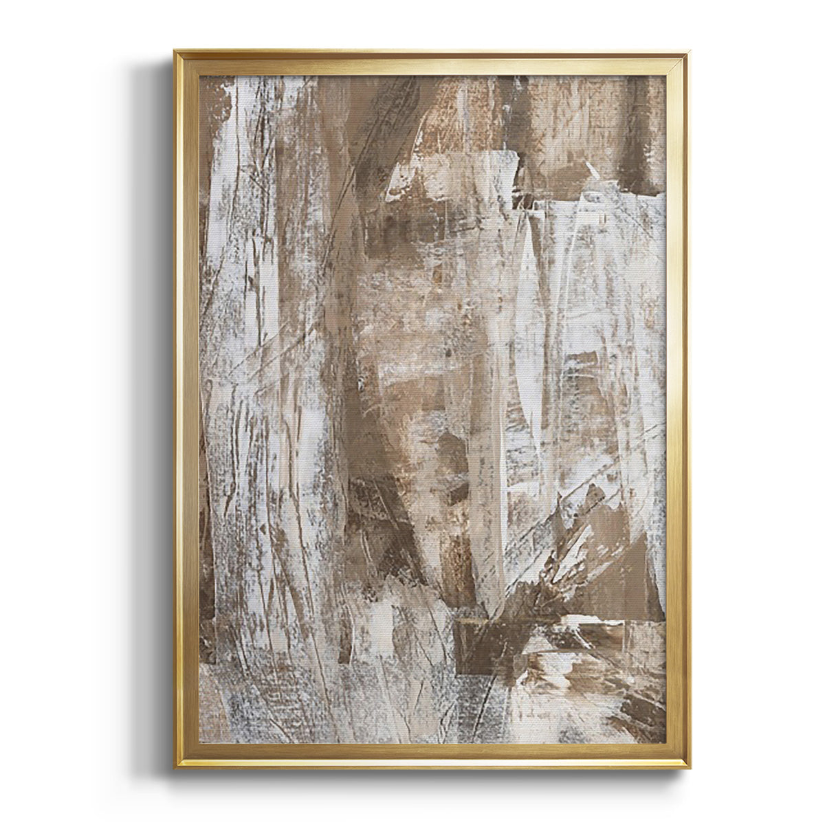 Bronzed I - Modern Framed Canvas Print