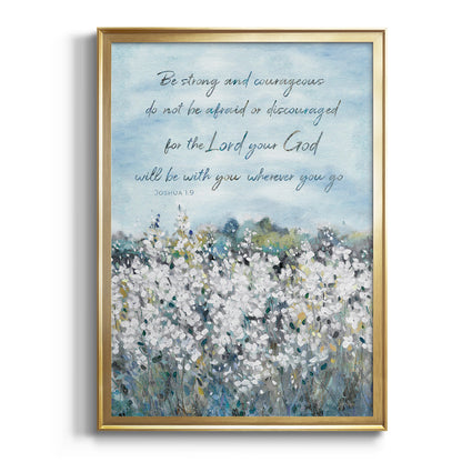 Be Strong Flower Field - Modern Framed Canvas Print