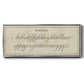Manuscript Sampler II - Floater Framed Canvas Print