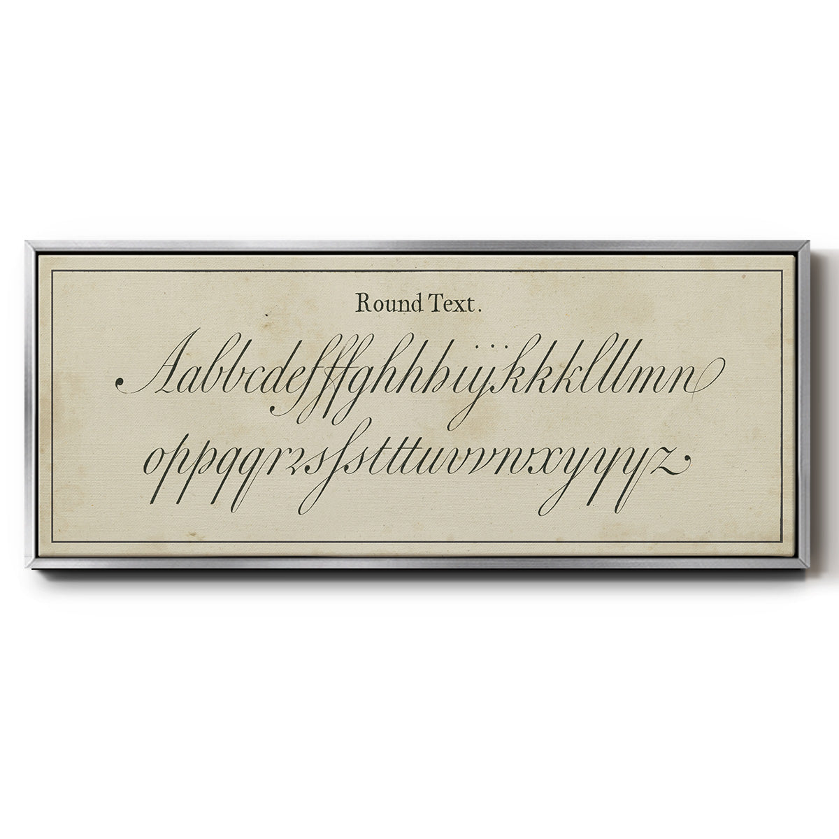 Manuscript Sampler II - Floater Framed Canvas Print