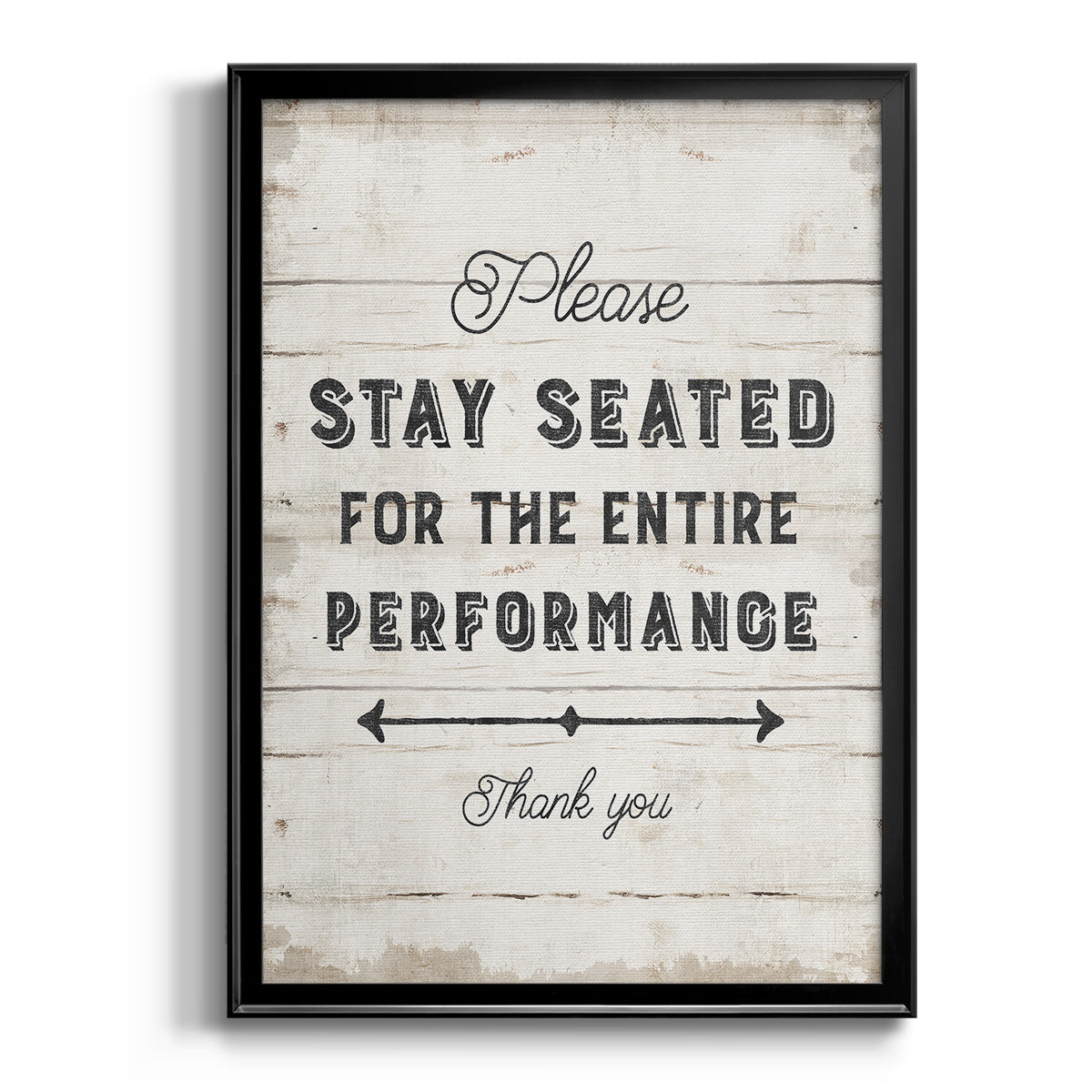Please Stay Seated - Modern Framed Canvas Print