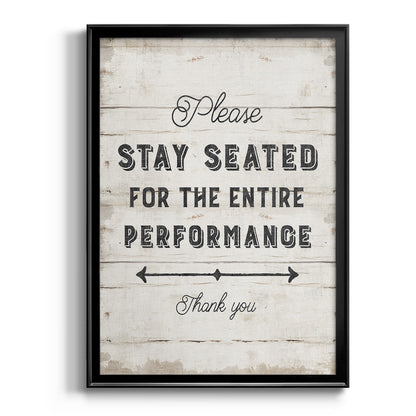 Please Stay Seated - Modern Framed Canvas Print