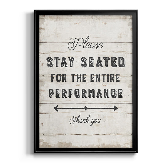 Please Stay Seated - Modern Framed Canvas Print
